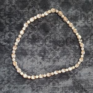 Vintage Choker Length Glass Rhinstone Sparkling Necklace 14 Inches